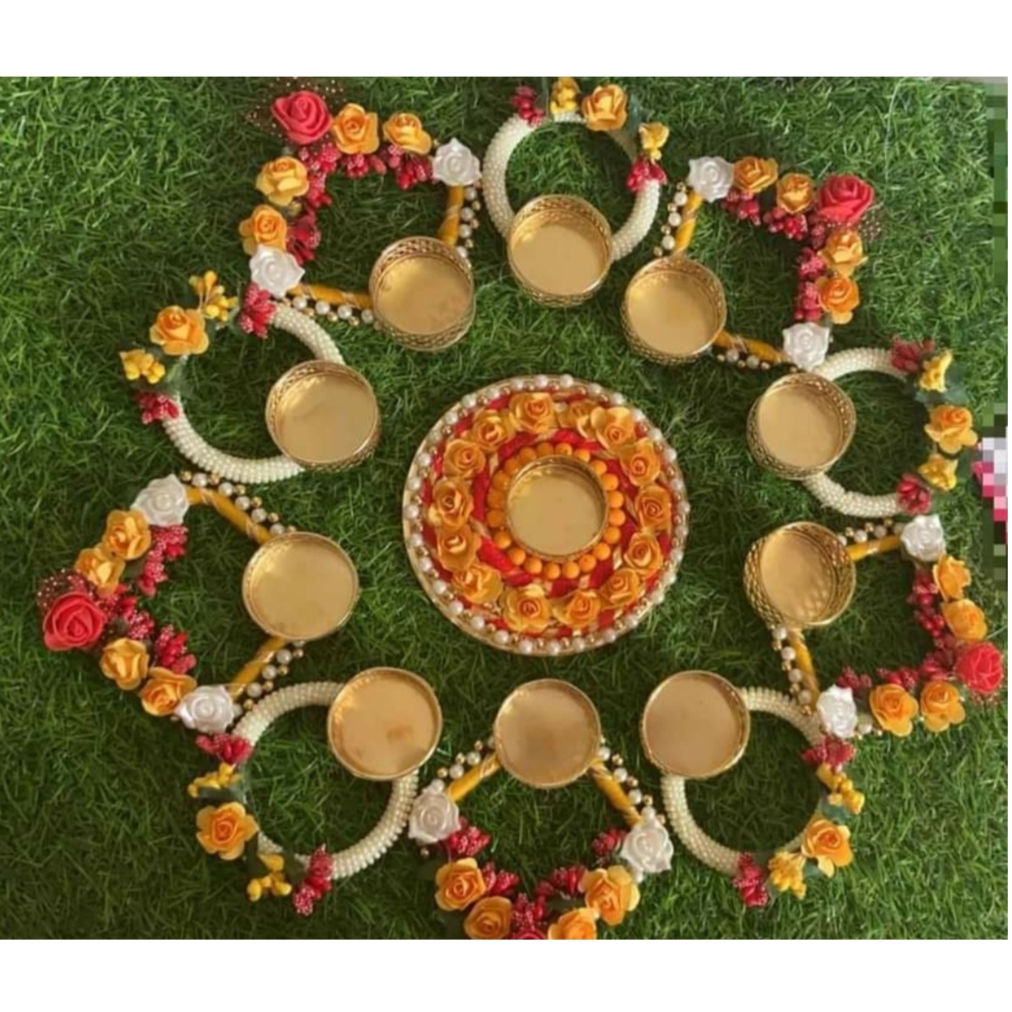 Decorated Diyas & Floor Decor FD04