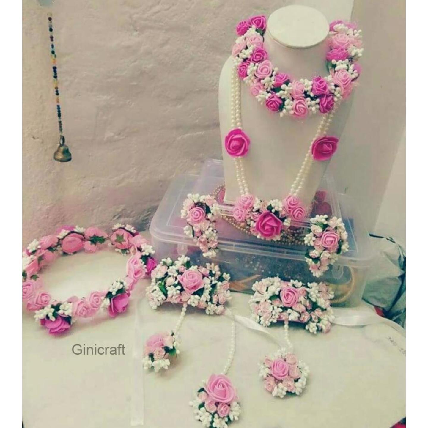 Floral Jewelry set Bridal complete with Tiara
