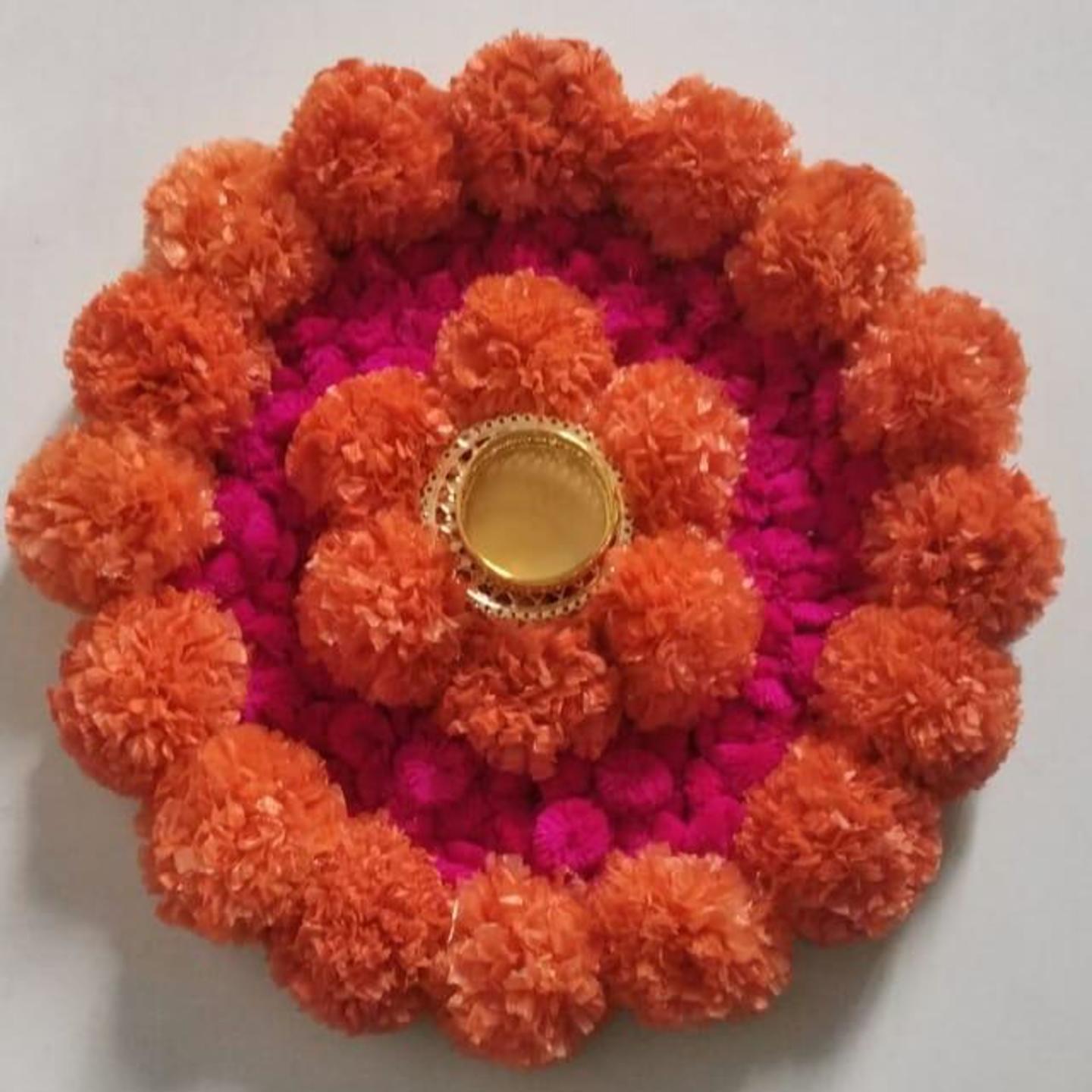 Decorated Diyas & Floor Decor FD41