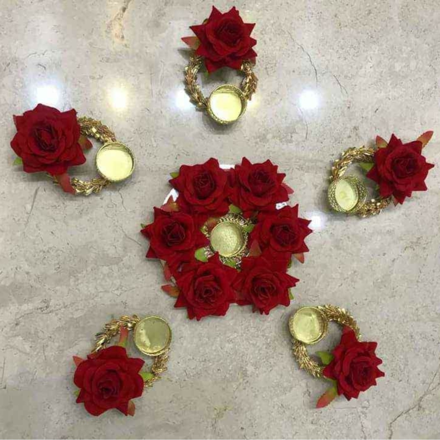 Decorated Diyas & Floor Decor FD20