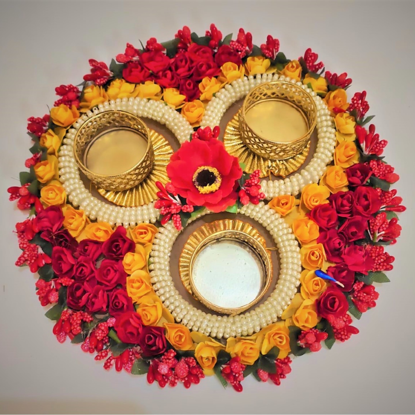 Decorated Diyas & Floor Decor FD33