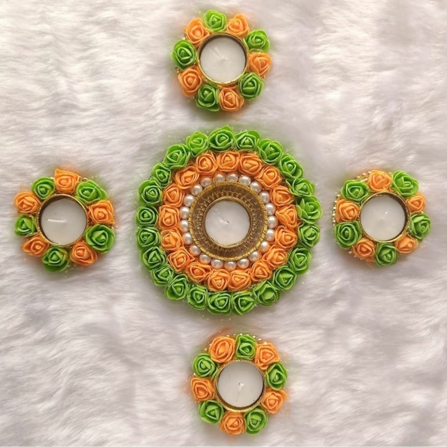 Decorated Diyas & Floor Decor FD60