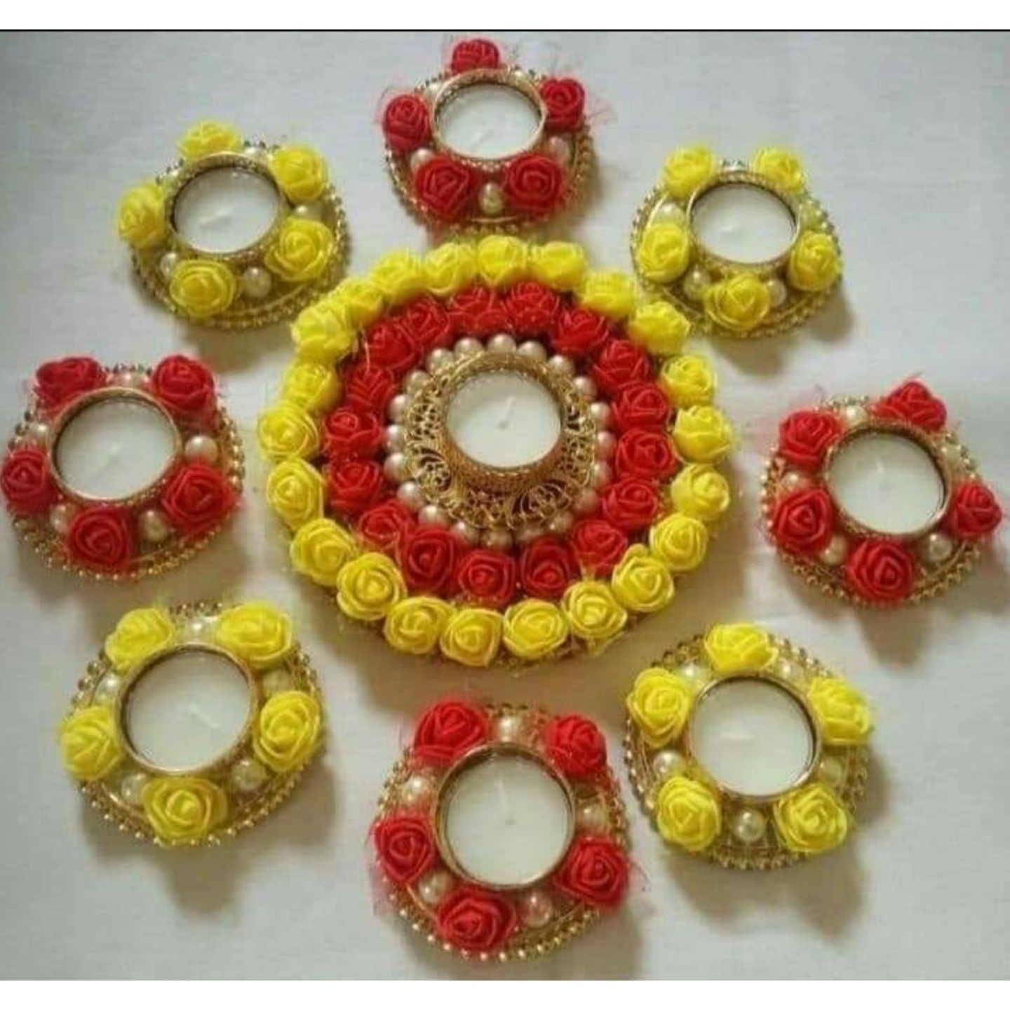 Decorated Diyas & Floor Decor FD52