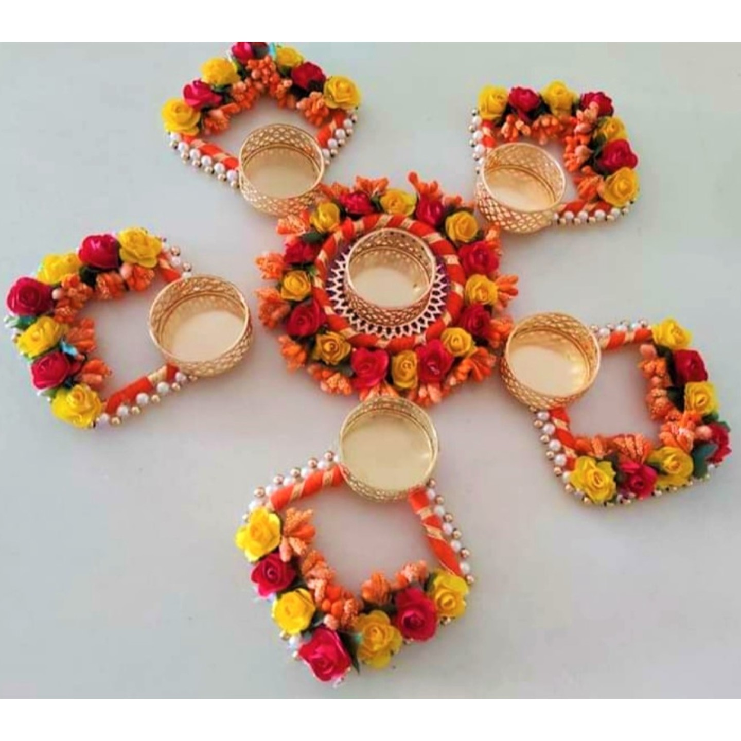 Decorated Diyas & Floor Decor FD44