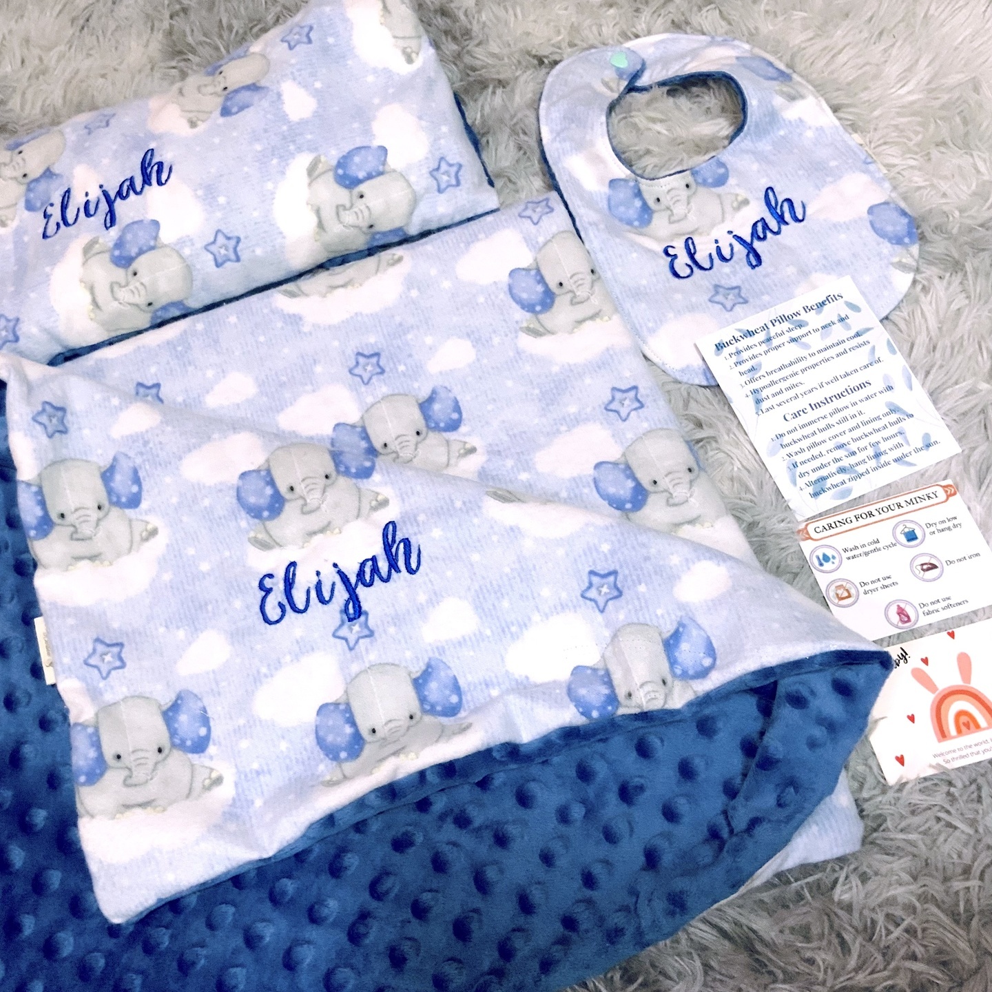 Starry Elephant Personalised Baby Gift Set