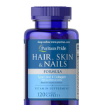 Puritans Pride Hair, Skin & Nails Formula 120 Caplets Vitamins and Supplements, Niacin and Biotin that support the health and beauty of your hair, skin and nails