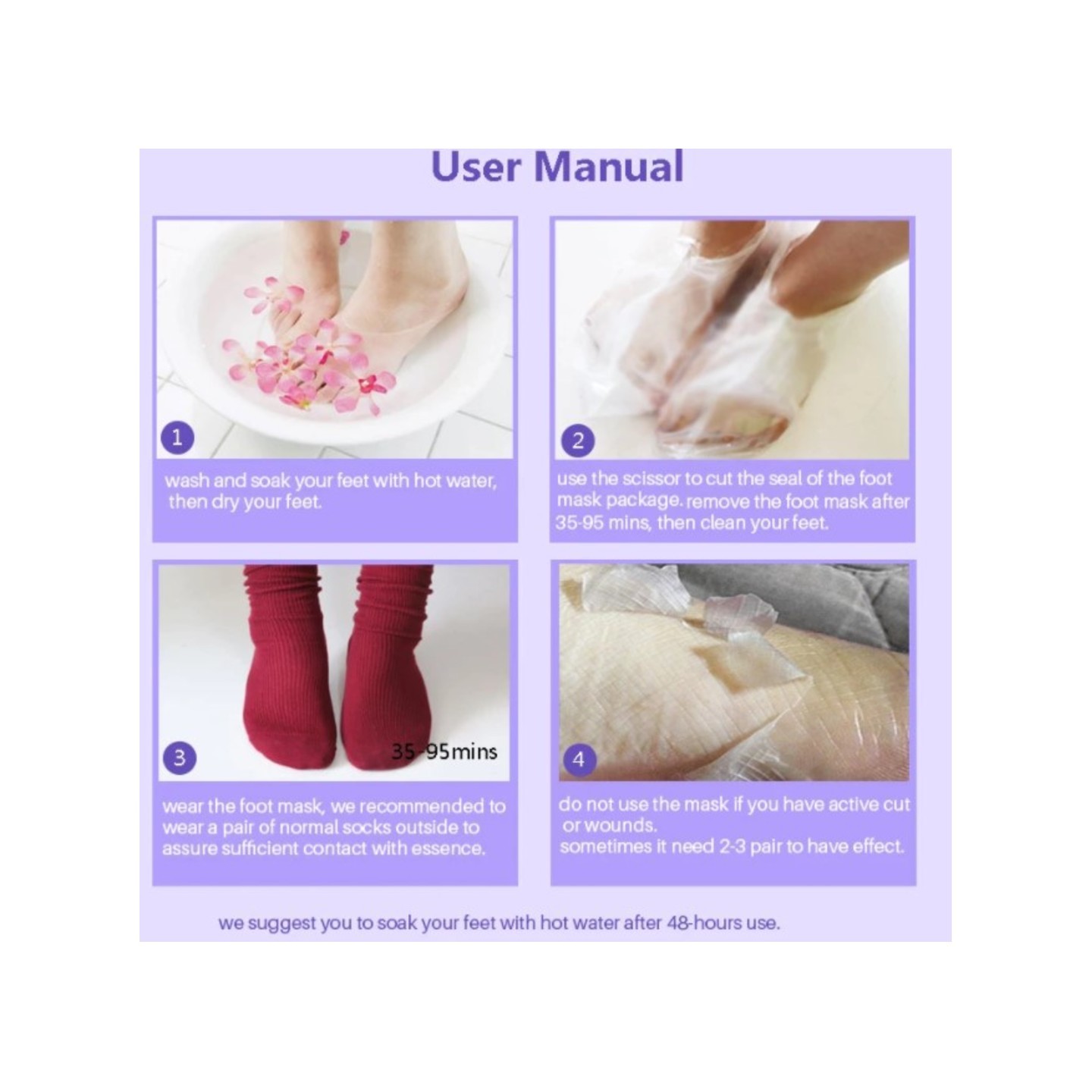 Exfoliating Foot Masks Pedicure Socks Exfoliation Scrub for Feet