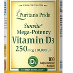Puritan Vitamin D Immunity Supplement Tablets for Body Immunity and Strengthening