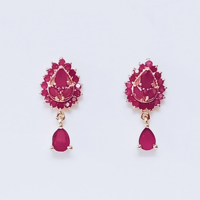 Ruby Red Stone Stud for Women and Children 