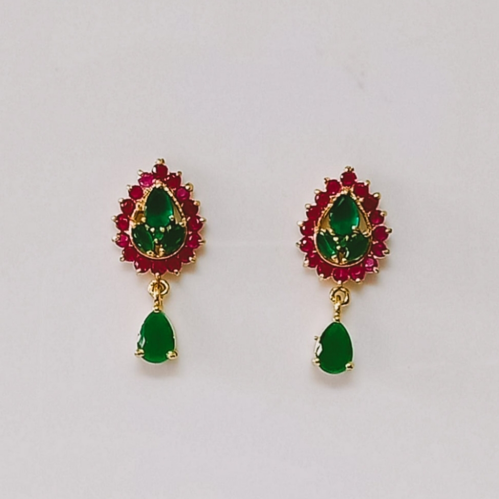 Ruby Emerald Stone Stud for Women and Children 