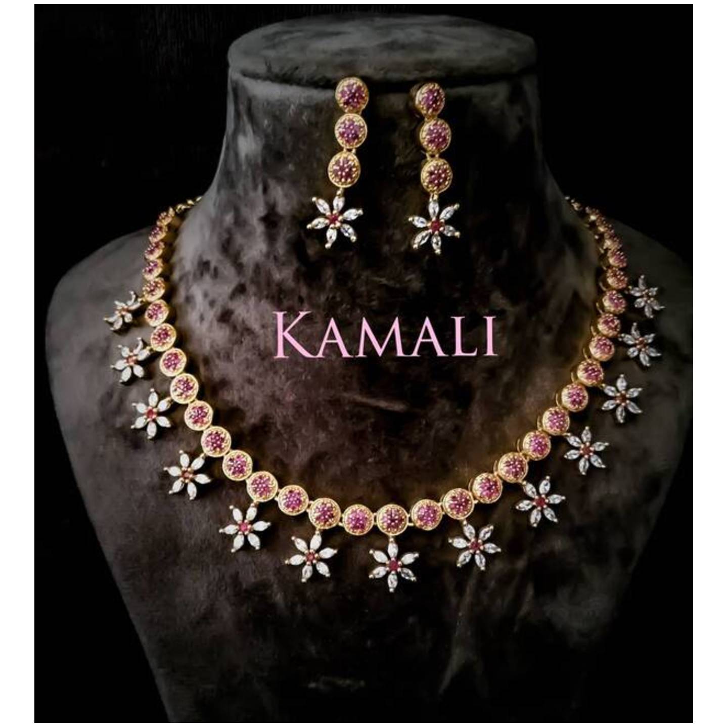 Ruby Necklace Set For Women