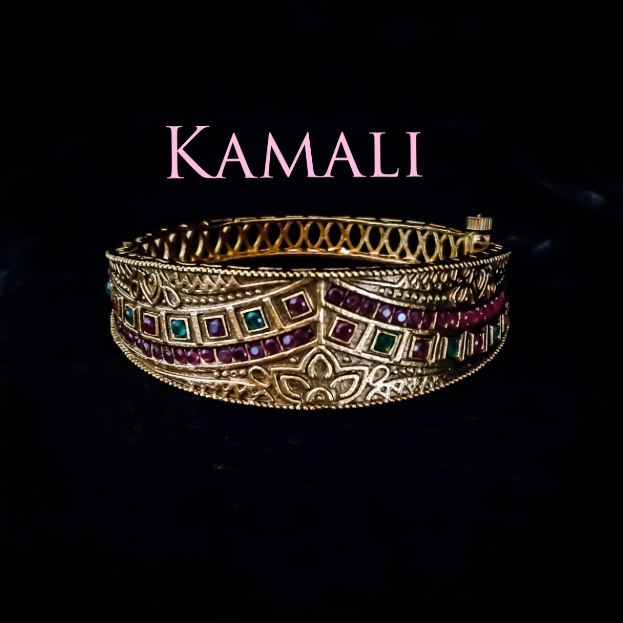 Gold Plated Antique Kada for Women. 