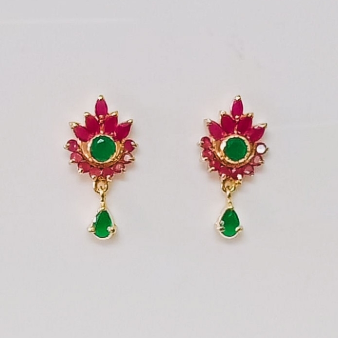 Ruby Emerald Stone Stud for Women and Children 