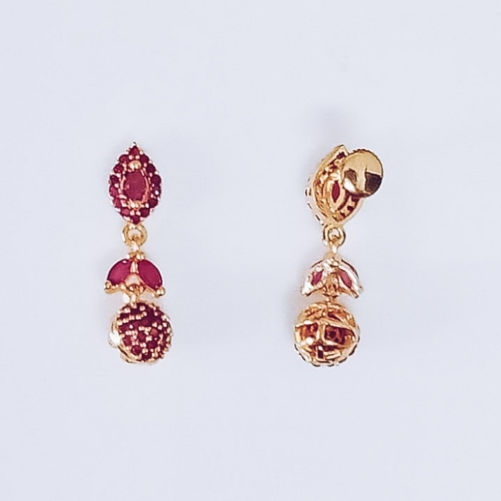 Ruby Red Stone Stud for Women and Children 