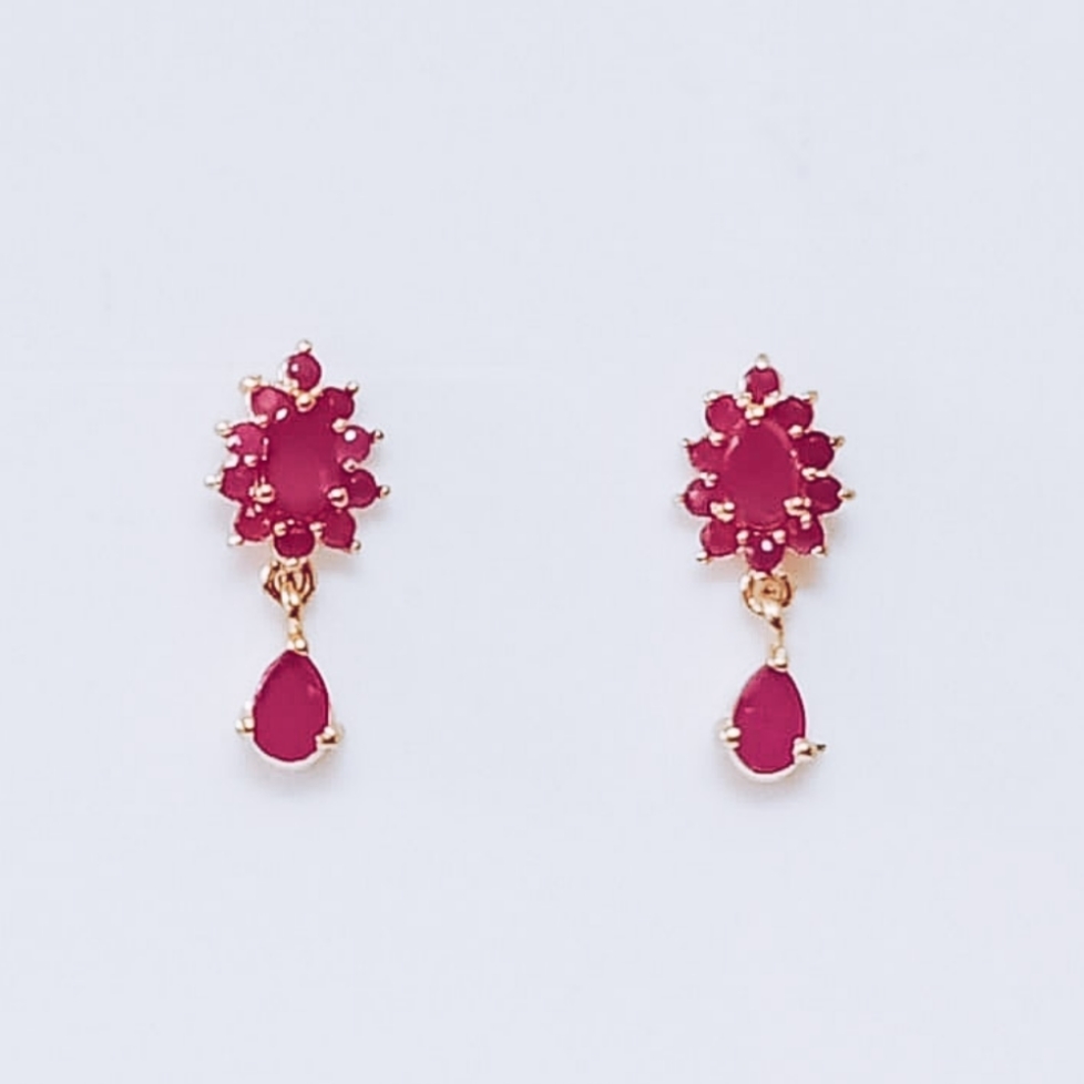 Ruby Red Stone Stud for Women and Children 