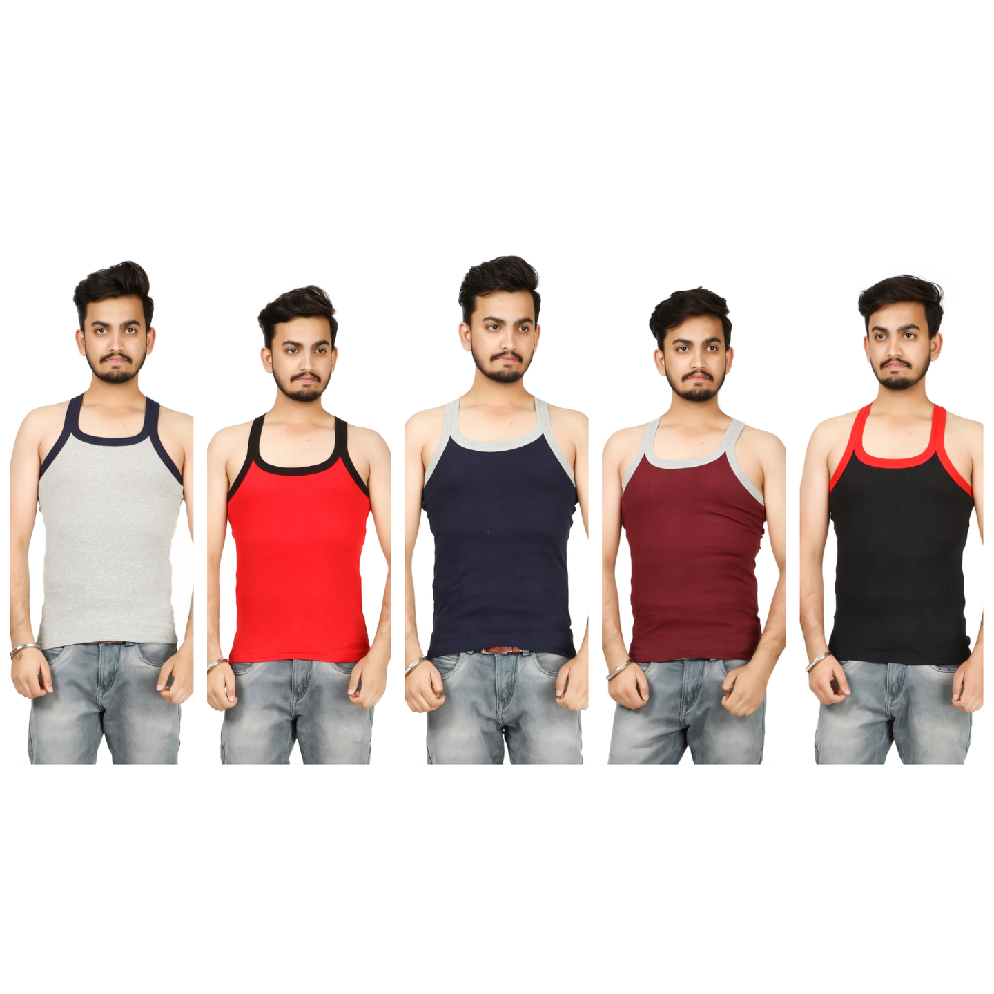 Mens Round Neck Vest Pack Of 5