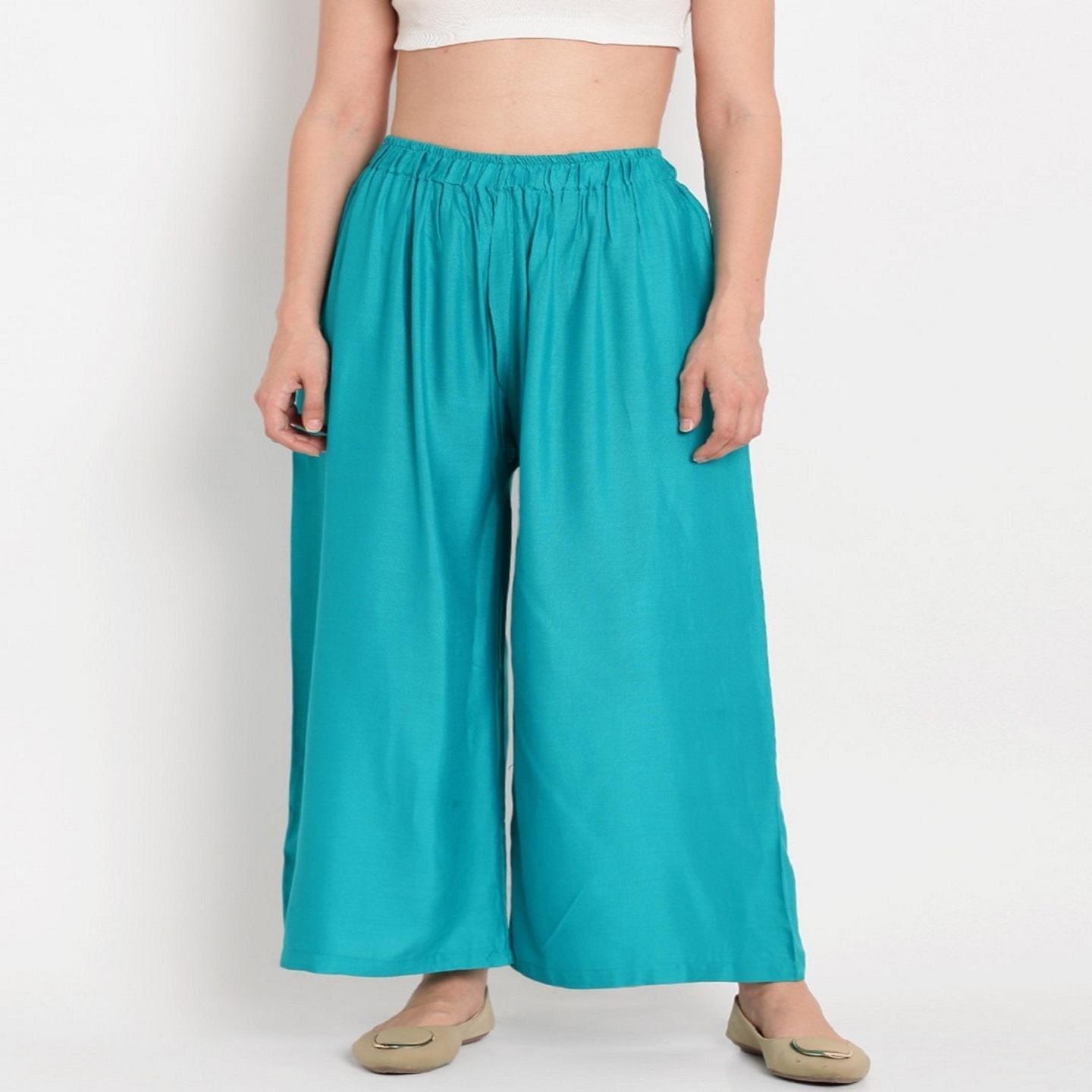 Womens Palazzo Sky Blue Pack of 01 Pcs