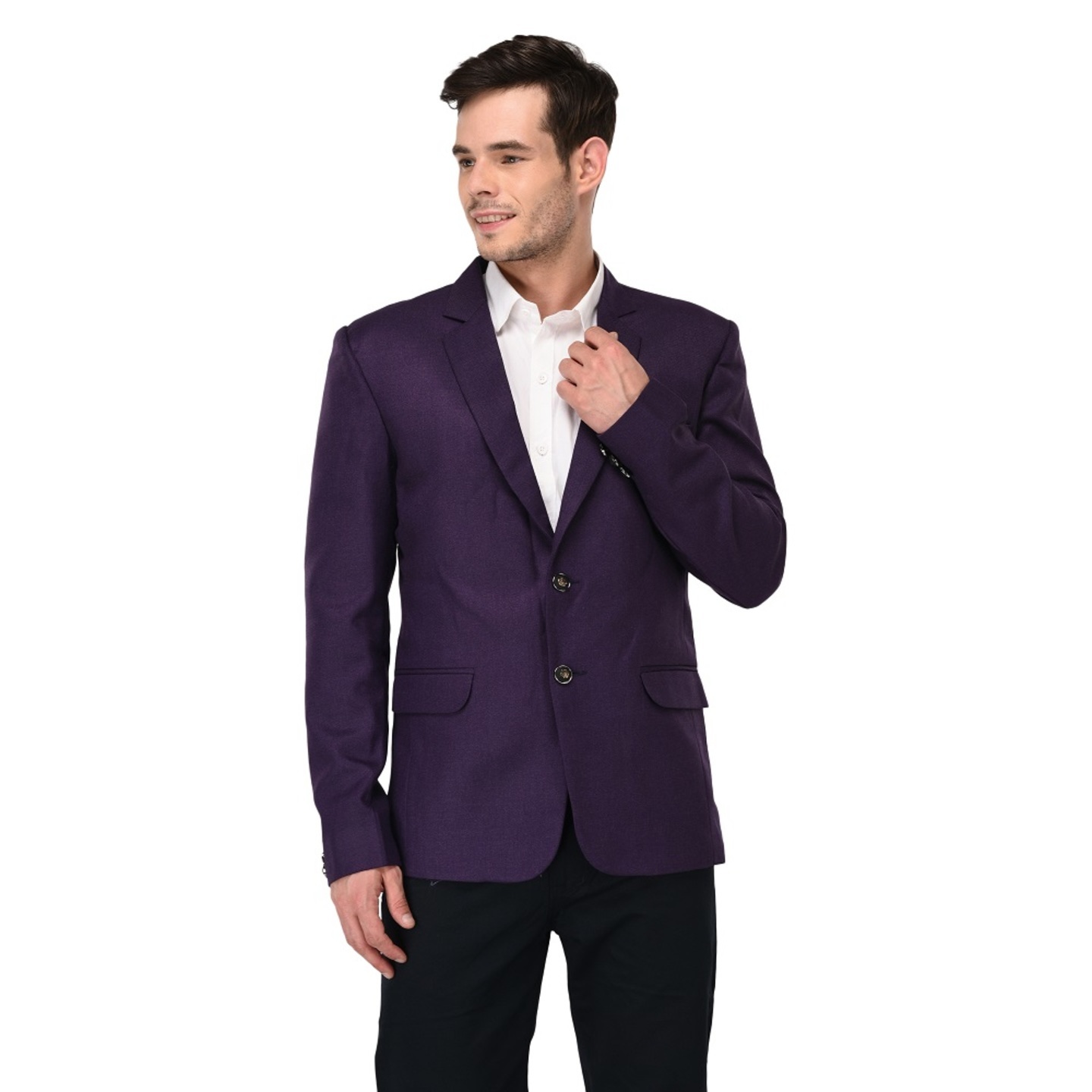 Mens Linen Purple Blazer