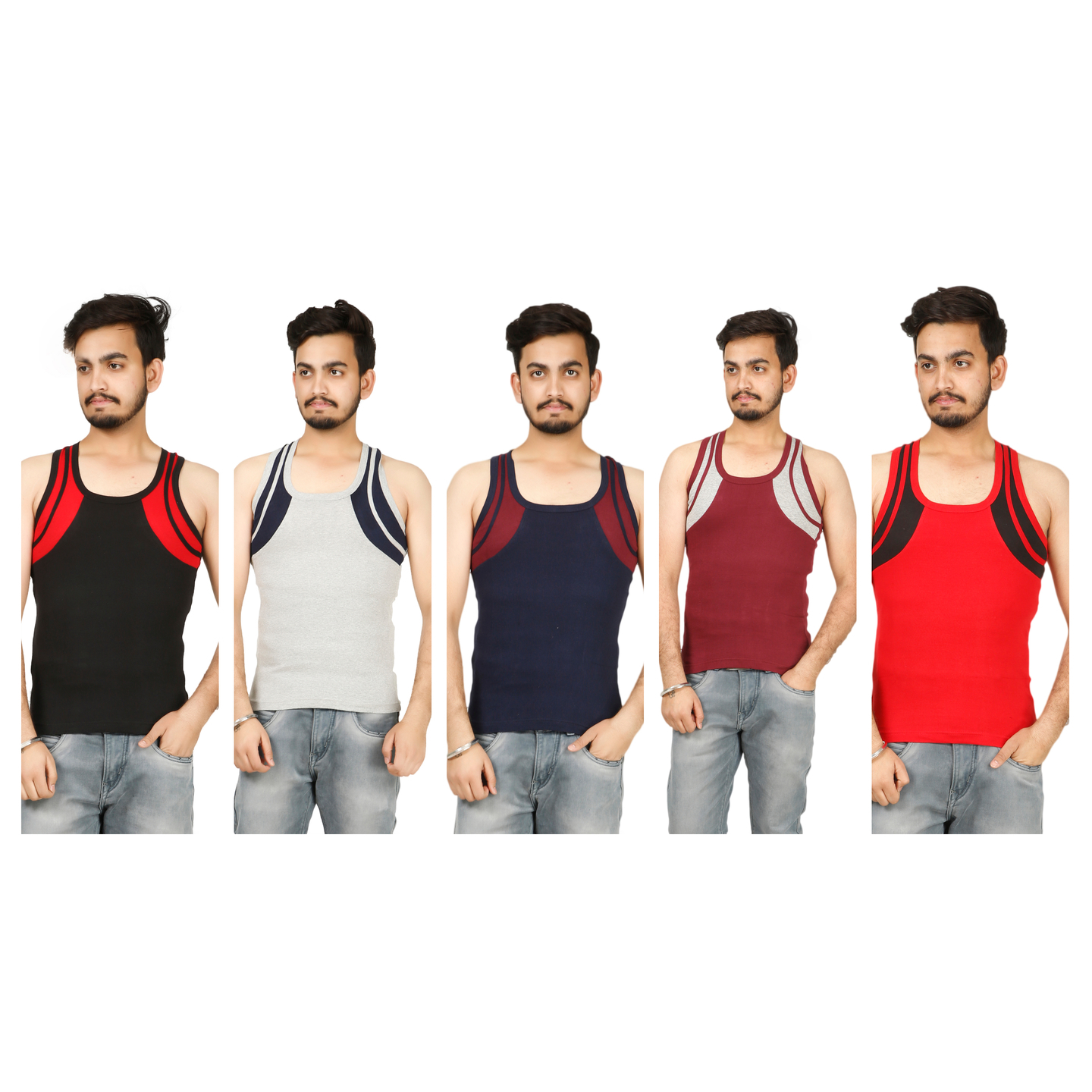 Mens Round Neck Vest Pack Of 5