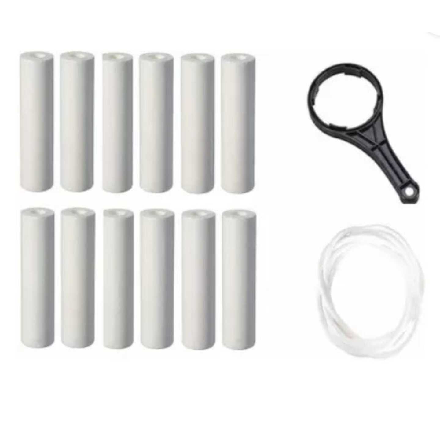Aqua Pre Filter / Outer Filter pack of 12 pcs With Spanner ( Key of Outer Filter )+  5 Mtr Pipe 