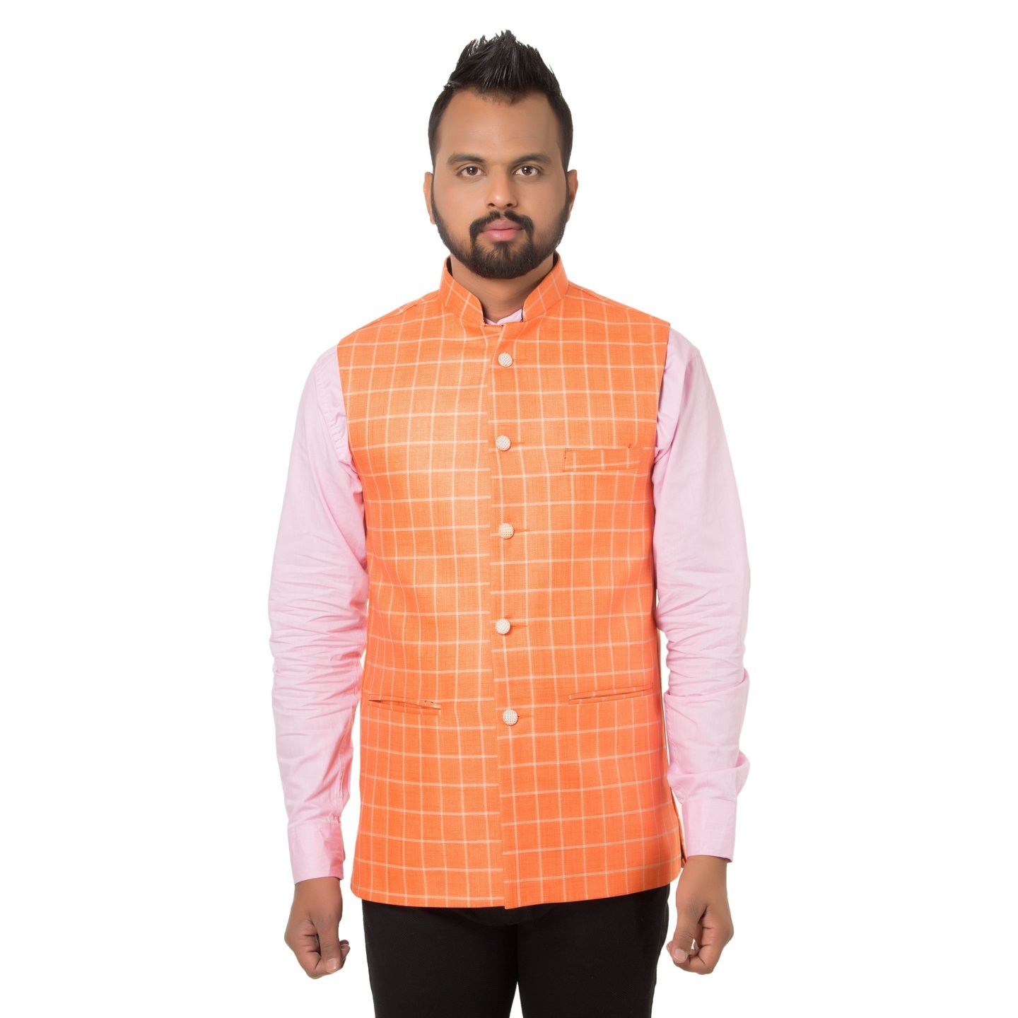 Mens Wear Cadbury Jacket Check Orange
