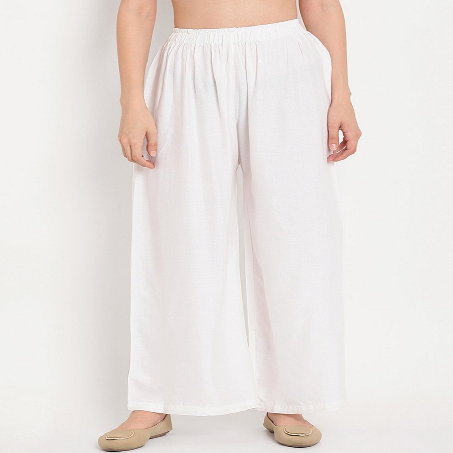 Womens Palazzo White Pack of 01 Pcs