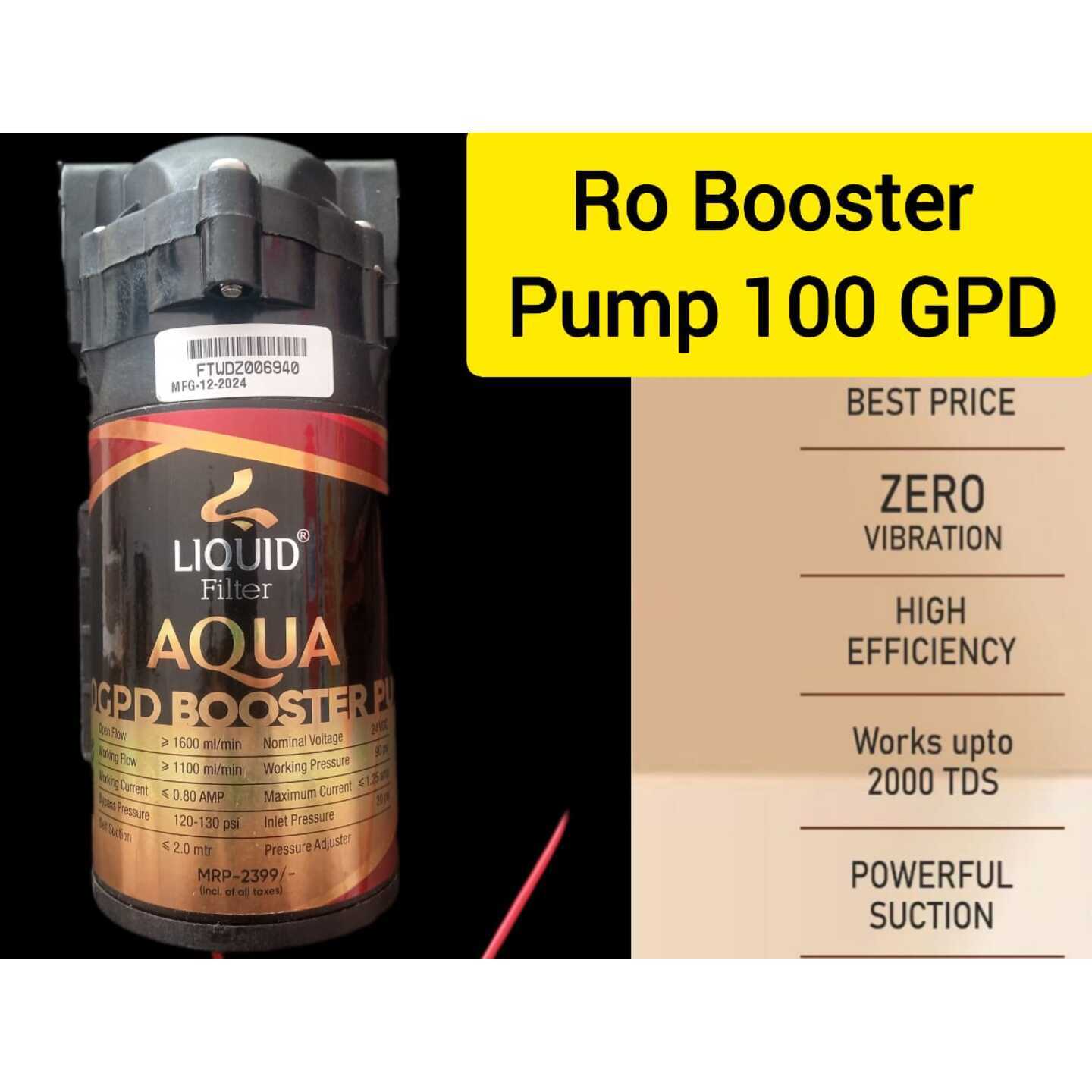 Aqua LIQUID Booster Pump For All Type Ro System | 100 GPD RO Motor Made by 100% Copper Wire