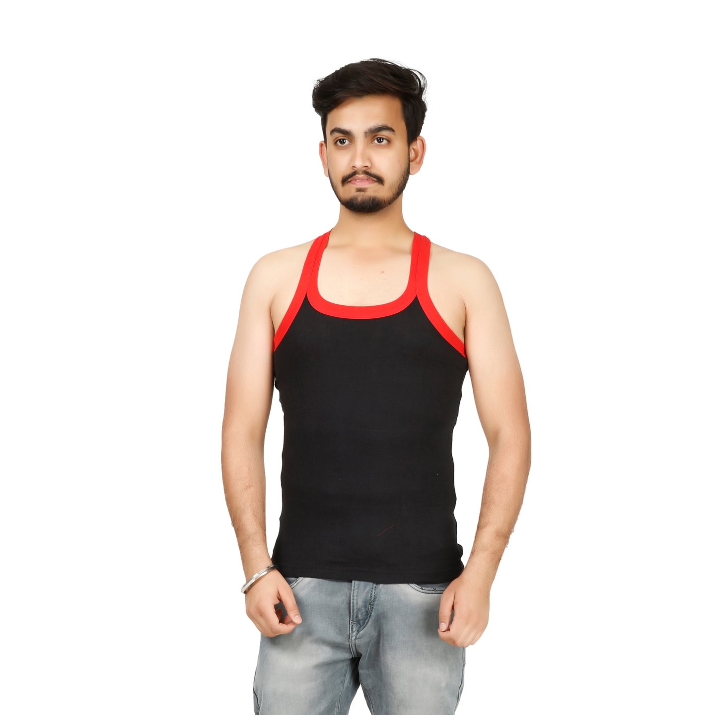 Mens Round Neck Vest Black Pack of 01 Pcs
