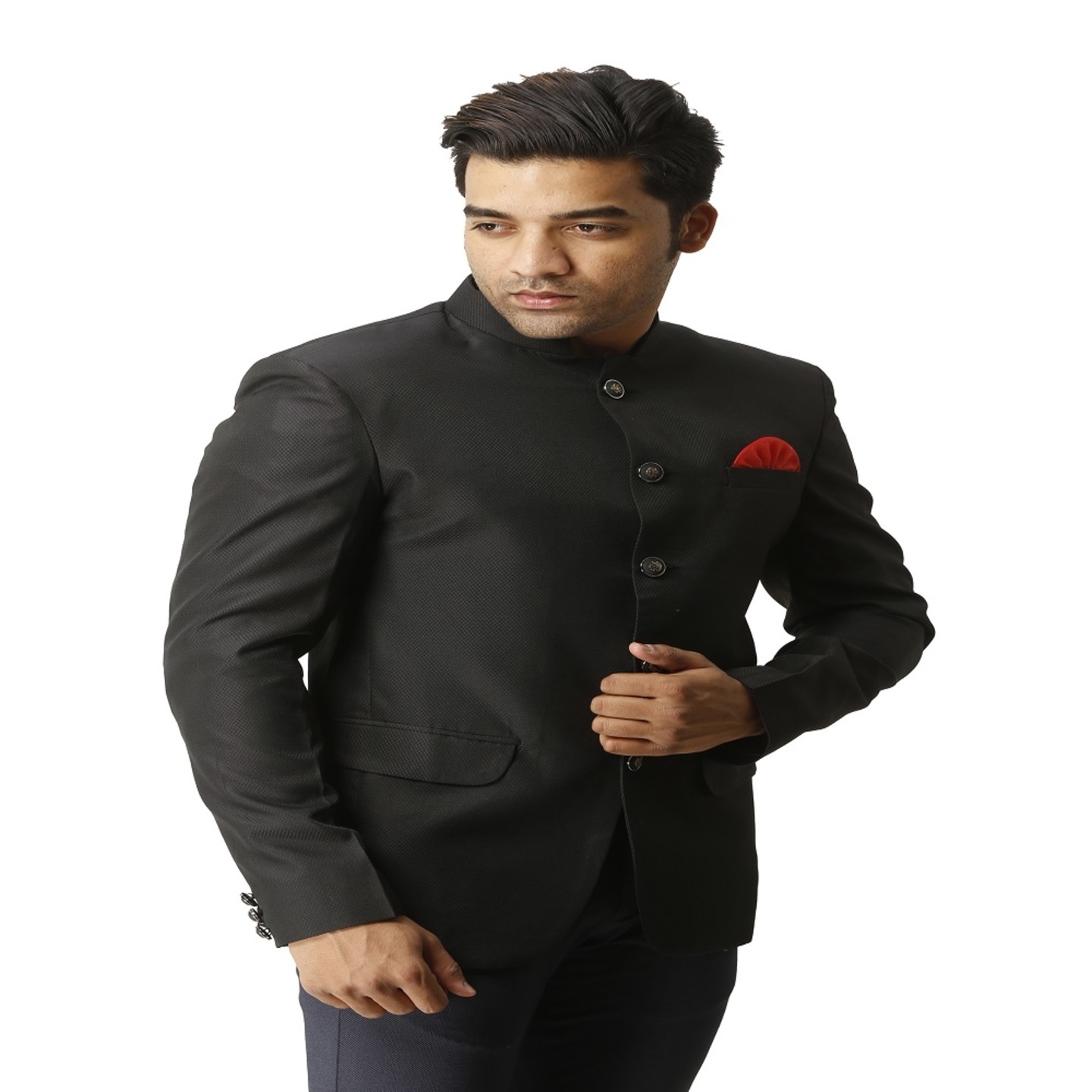 Mens Blazer Jodhpuri Tringle Black