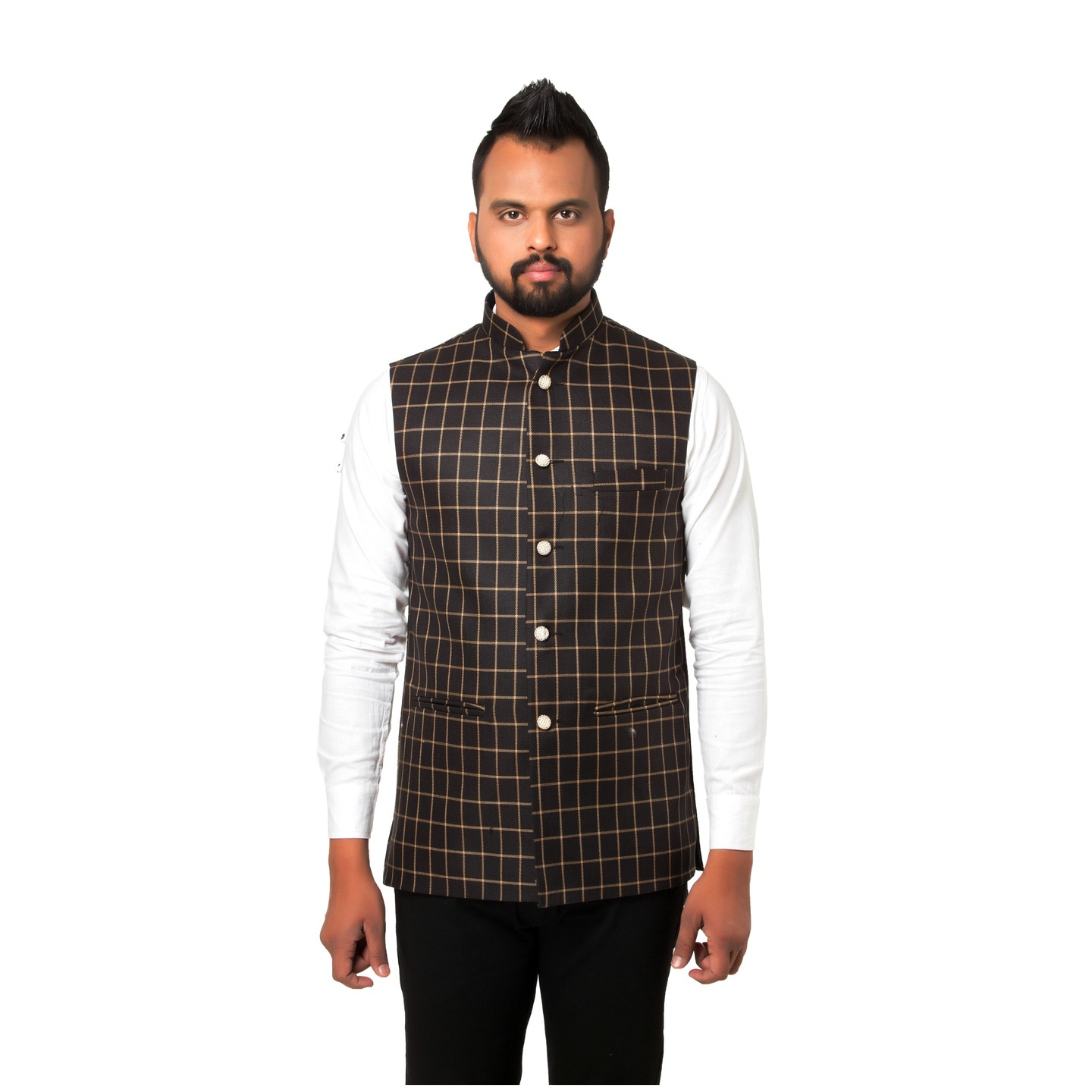Mens Wear Cadbury Jacket Check Black