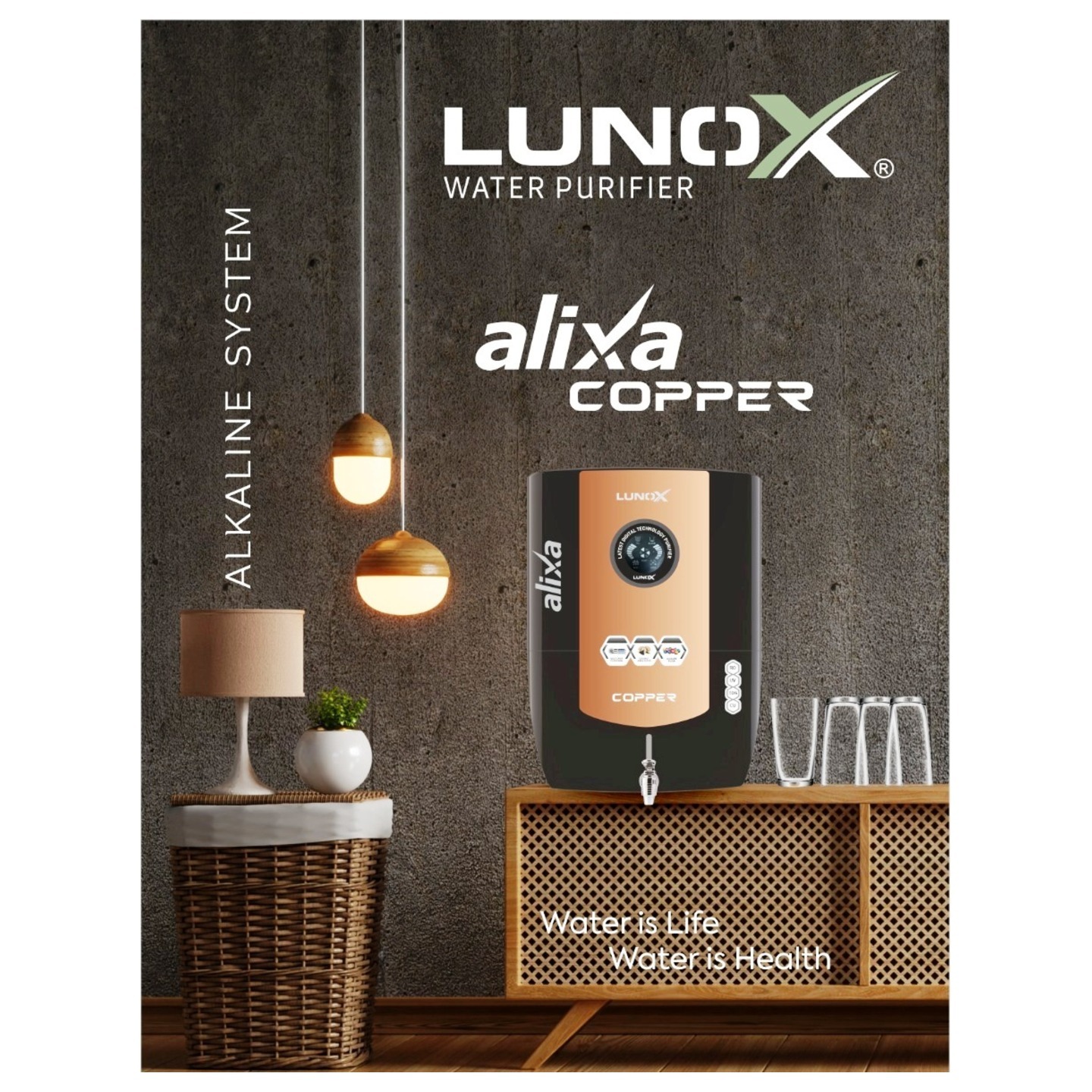 Lunox Alixa COpper Ro WIth Uv+TDS+ALKALINE+COPPER+ORP
