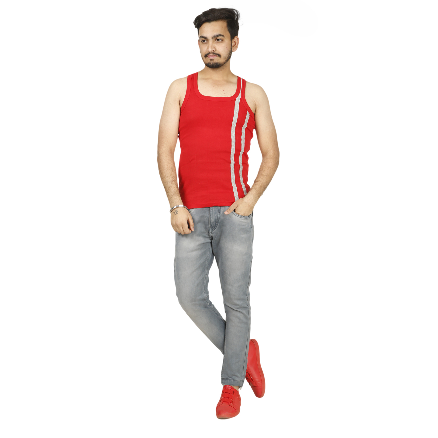 Mens Round Neck Vest Linner Red Pack of 05 Pcs