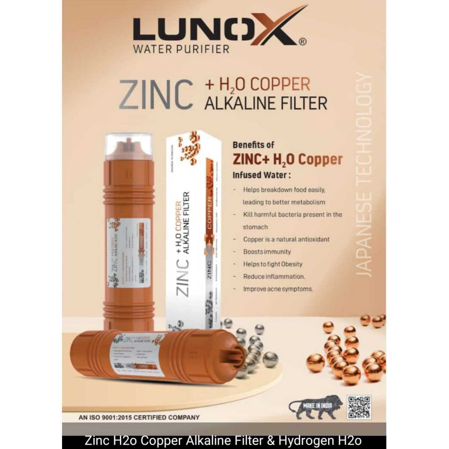Lunox Copper With Alkaline + Zinc+orp