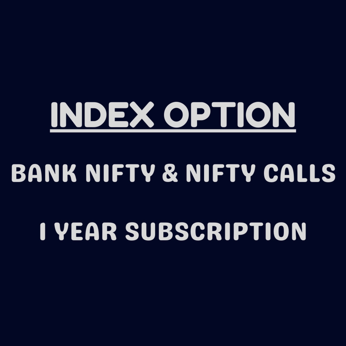 INDEX OPTION 1 YEAR SUBSCRIPTION