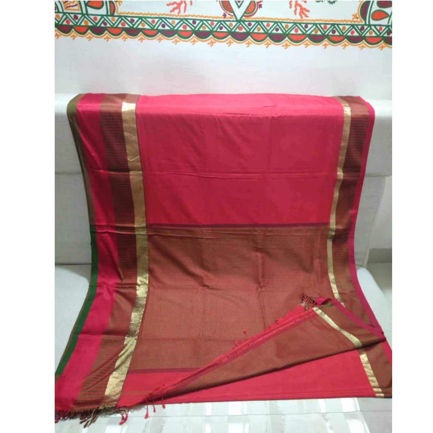 Maheshwari Handloom Pure Silk Saree