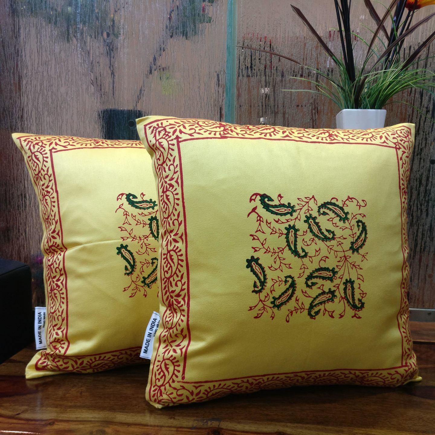 Koyari Block Printed Cushion Covers
