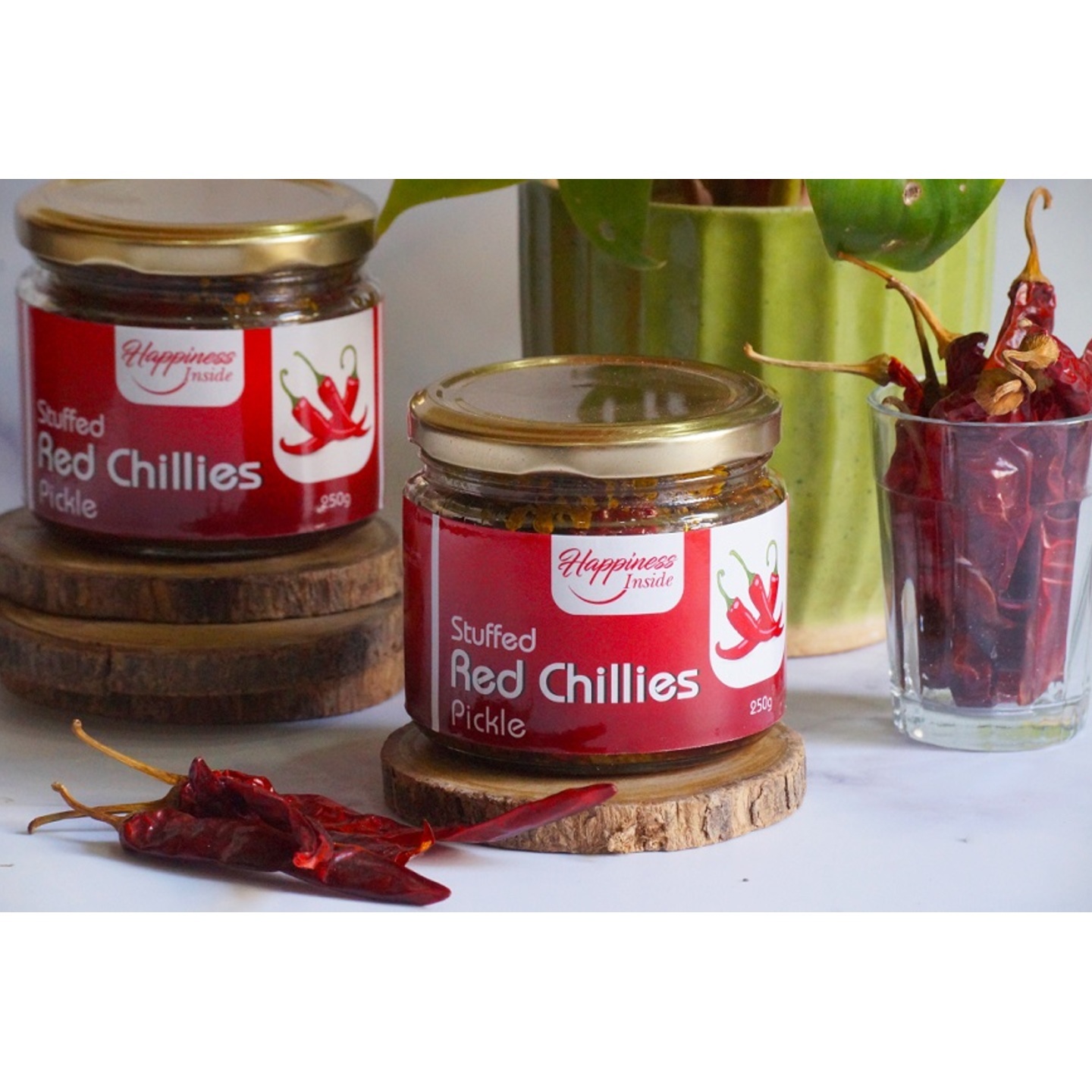 Stuffed Red Chillies Pickle 250 grams