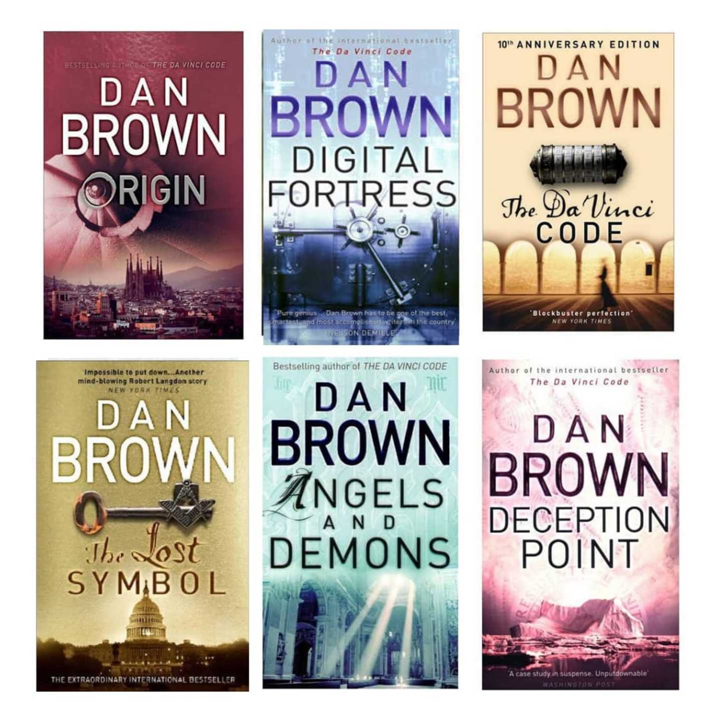 Dan Brown Combo (Set of 6) - Old Paperback