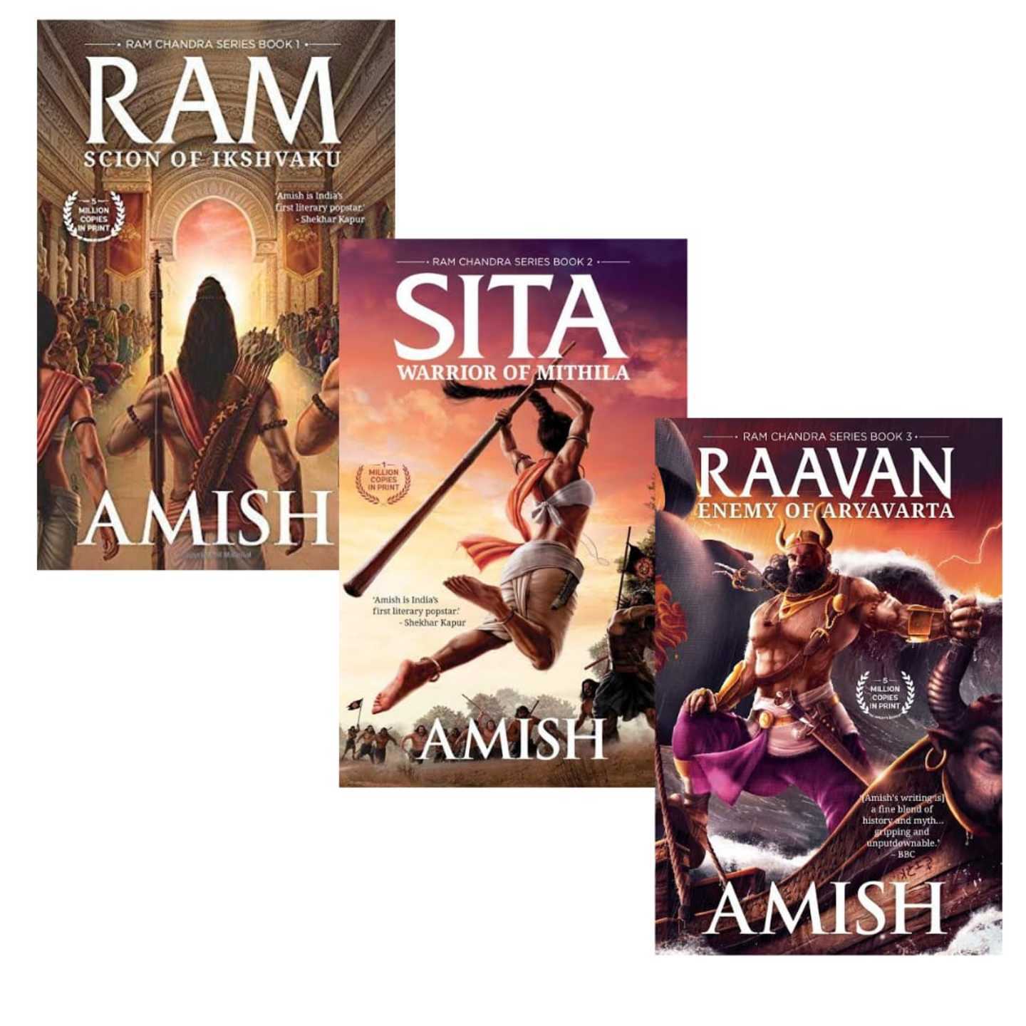 Amish Books Combo (Sita, Ram, Raavan) - Paperback