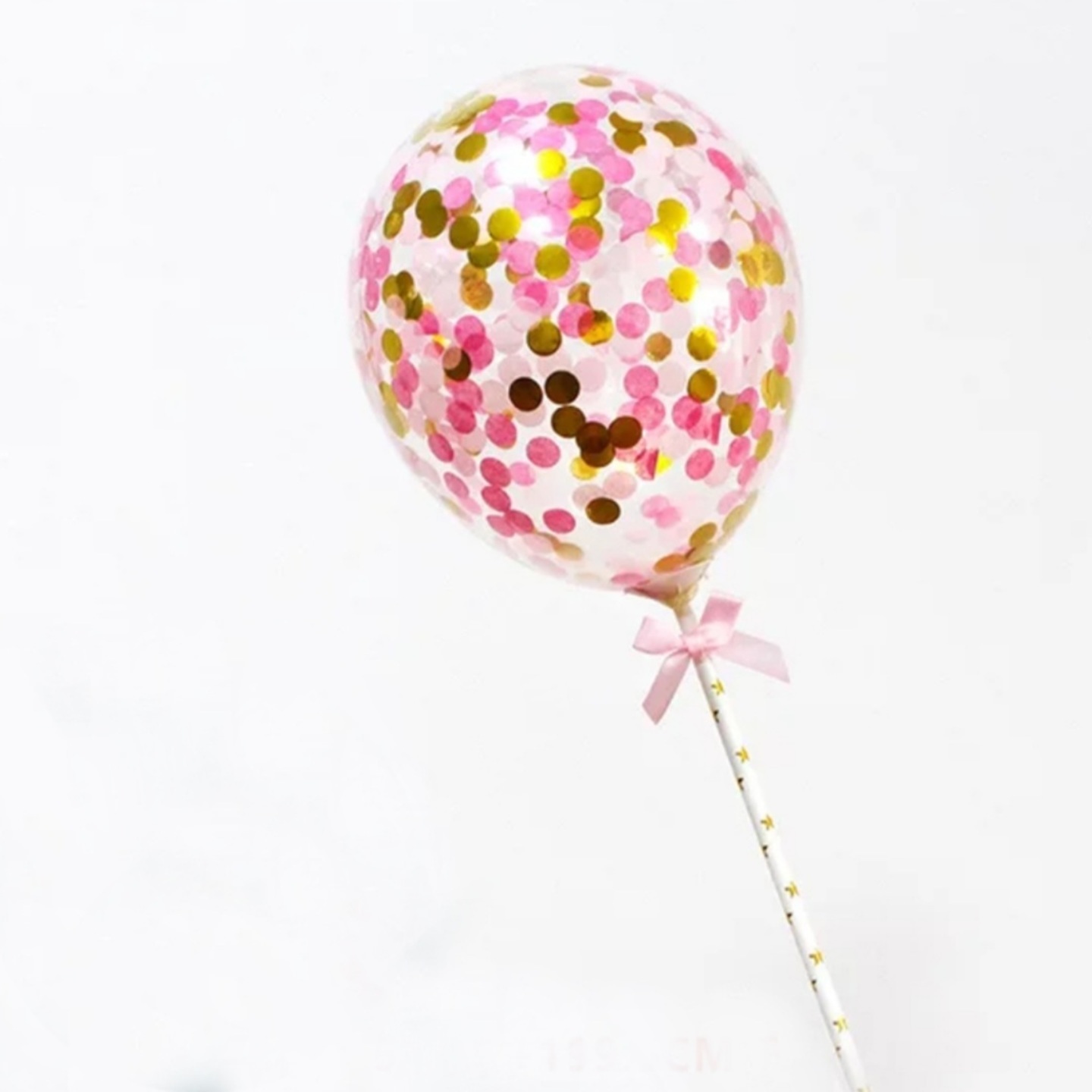 Mini Confetti Balloon Topper For Cake