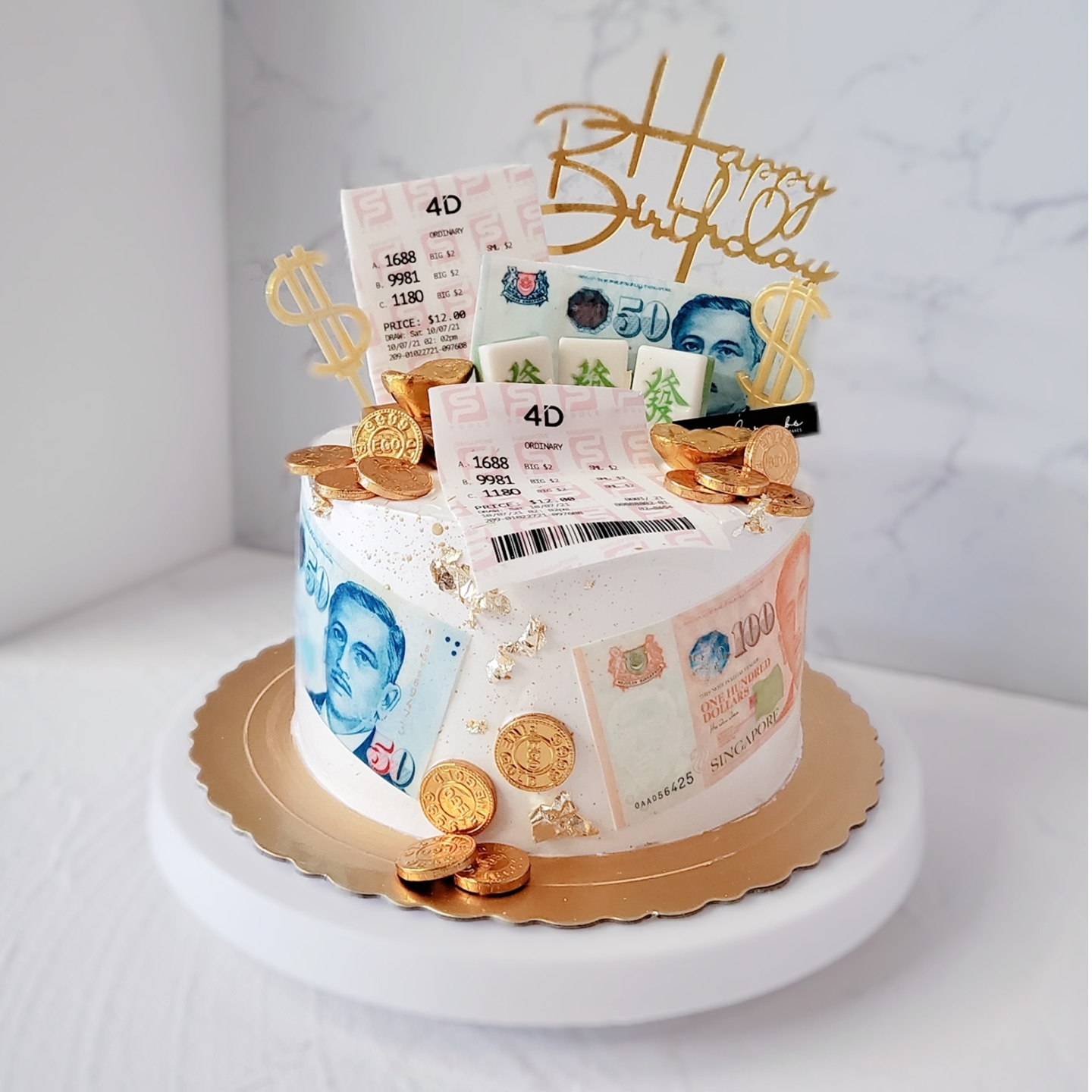 Money Pulling Notes, 4D & Mahjong Surprise Cake