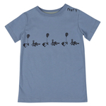 ONE SS FISH PARTY FADED DENIM ORGANIC COTTON