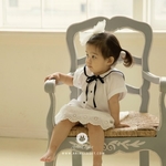 Navy Ribbon Marine Blouse