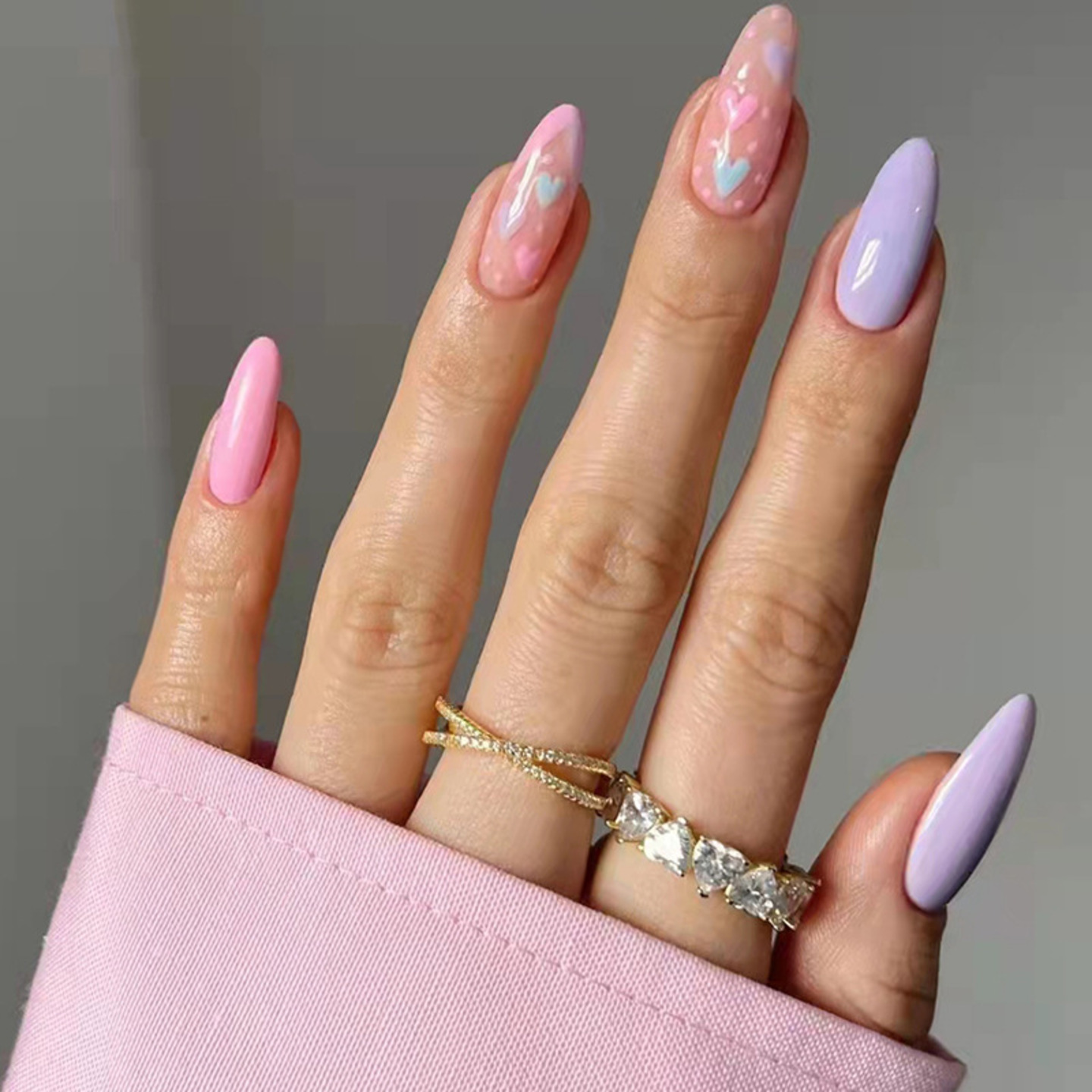 jewels beauty Nails Extension Artificial Nails French Nails False Nails Acrylic Nails Fake Nail Short Nails Long Nails Design Nails Set With 24pcs Nails And Aplication kit