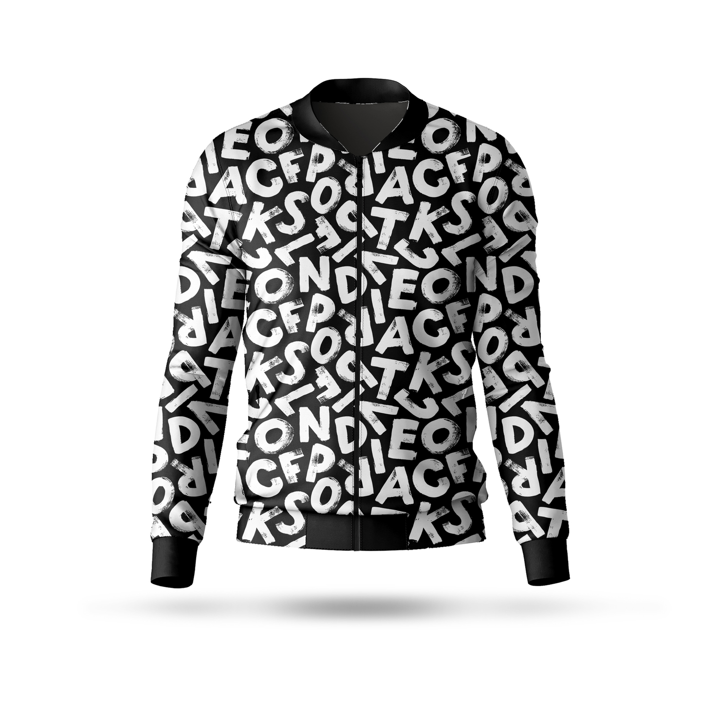 Bomber Jacket - Alphabetic Print