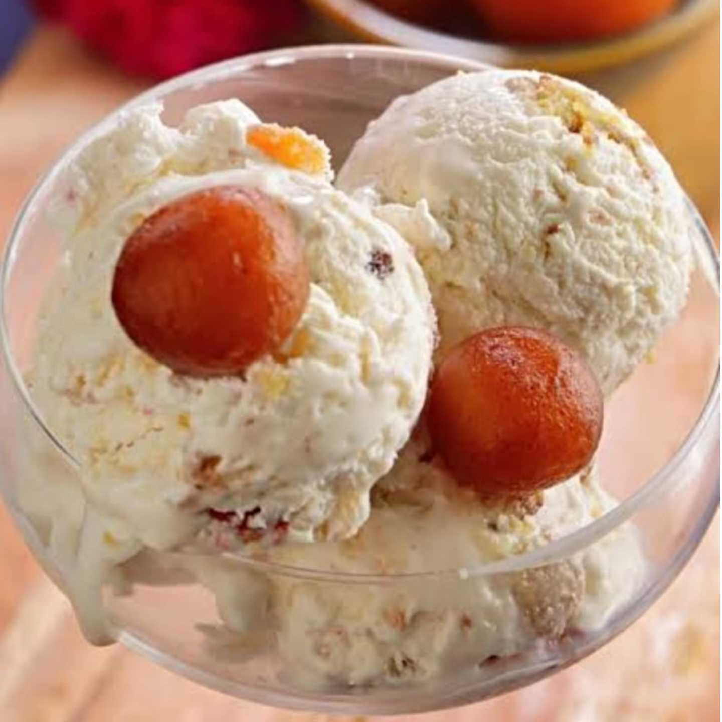 GULAB JAMUN WITH ICE CREAM