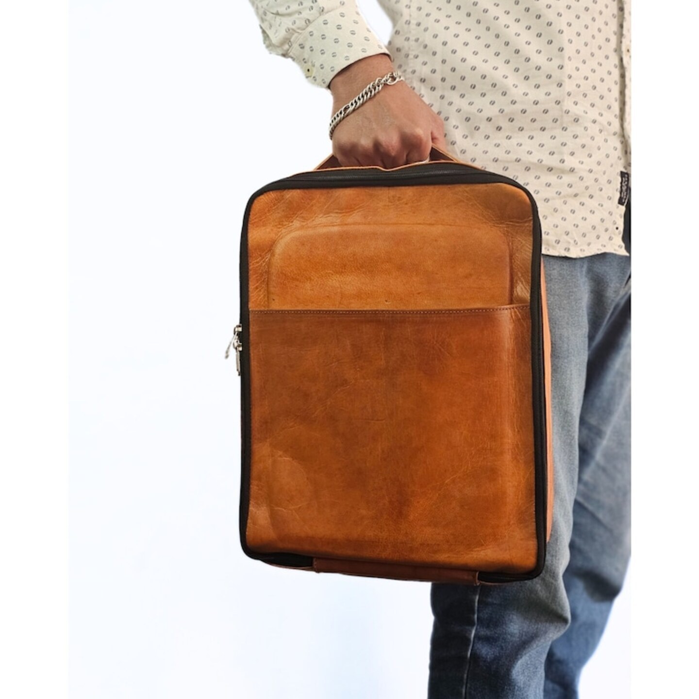 Leather shoe bag for men, Handmade leather boot bag, Custom golf shoe bag, Crafted leather shoe bag, Leather shoe travel bag