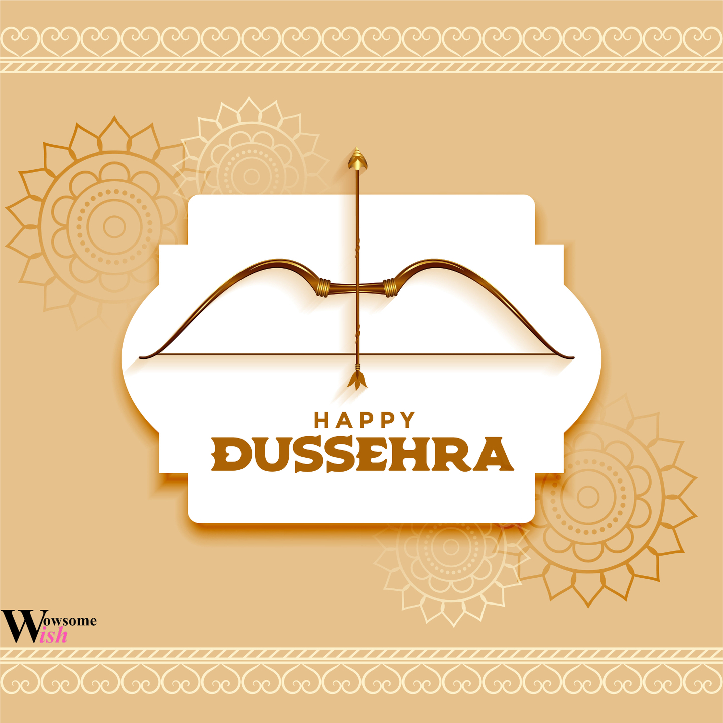 Wowsome Wish Card For Dussehra Gift
