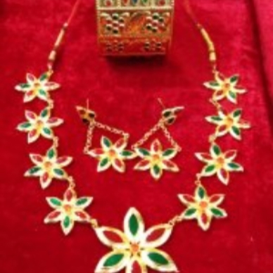 Flower design Assamese traditional Jewellery