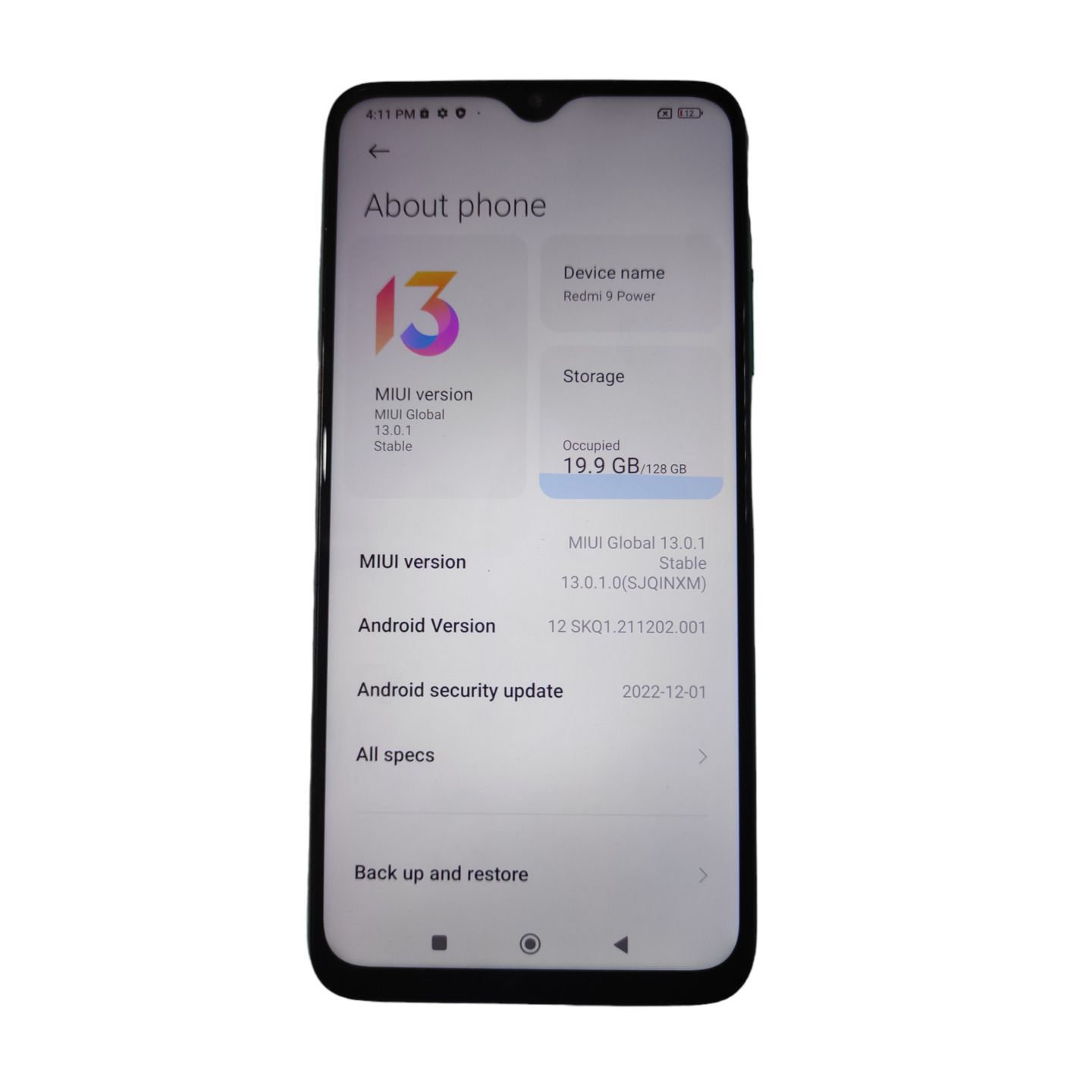 Redmi 9 Power 128GB 6GB RAM Refurbished